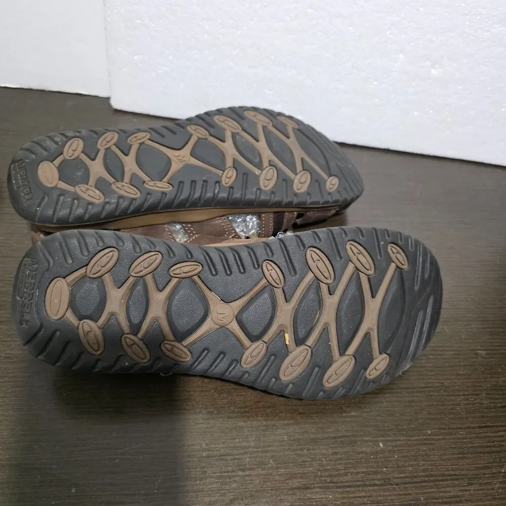 Merrell Espresso J62213 Brown Suede Leather Fisherman Sandals 9 - Picture 11 of 16